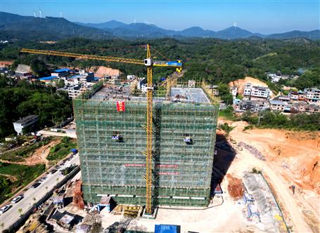 【錨定目標 奮力沖刺】冶建第五分公司欽州市浦北陳皮產業園項目主體結構順利封頂